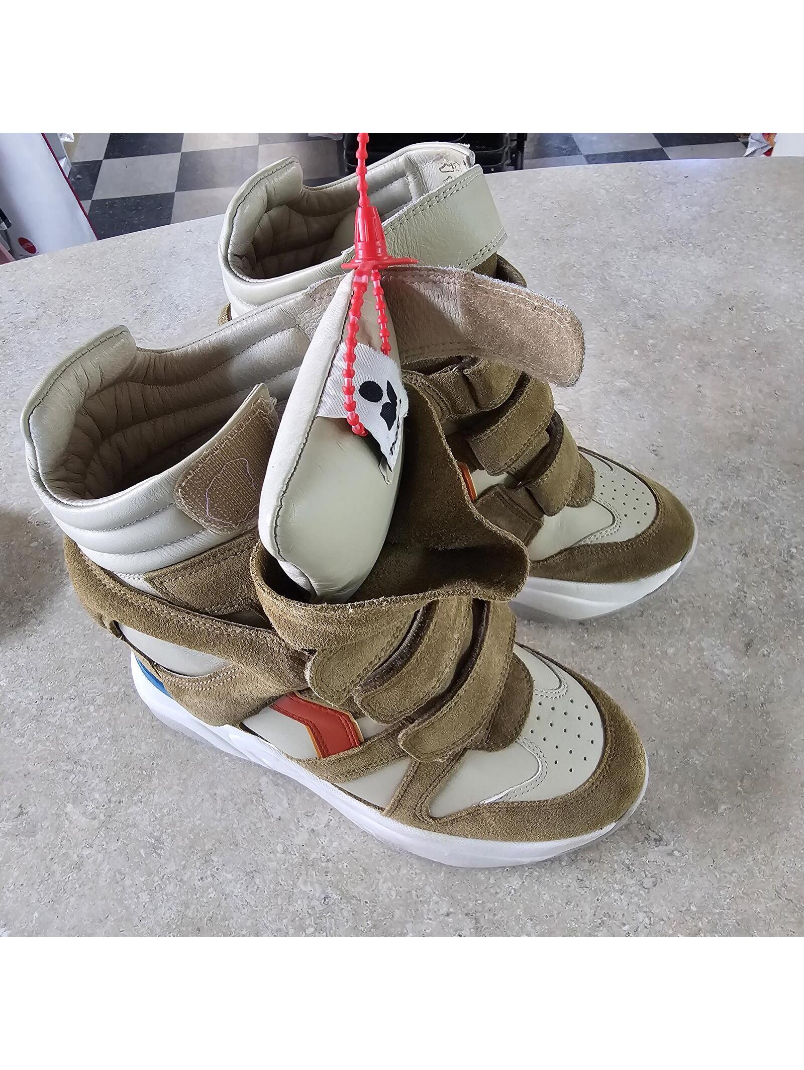 Isabel Marant Beige And Brown Suede High-Top Sneakers Size 38
